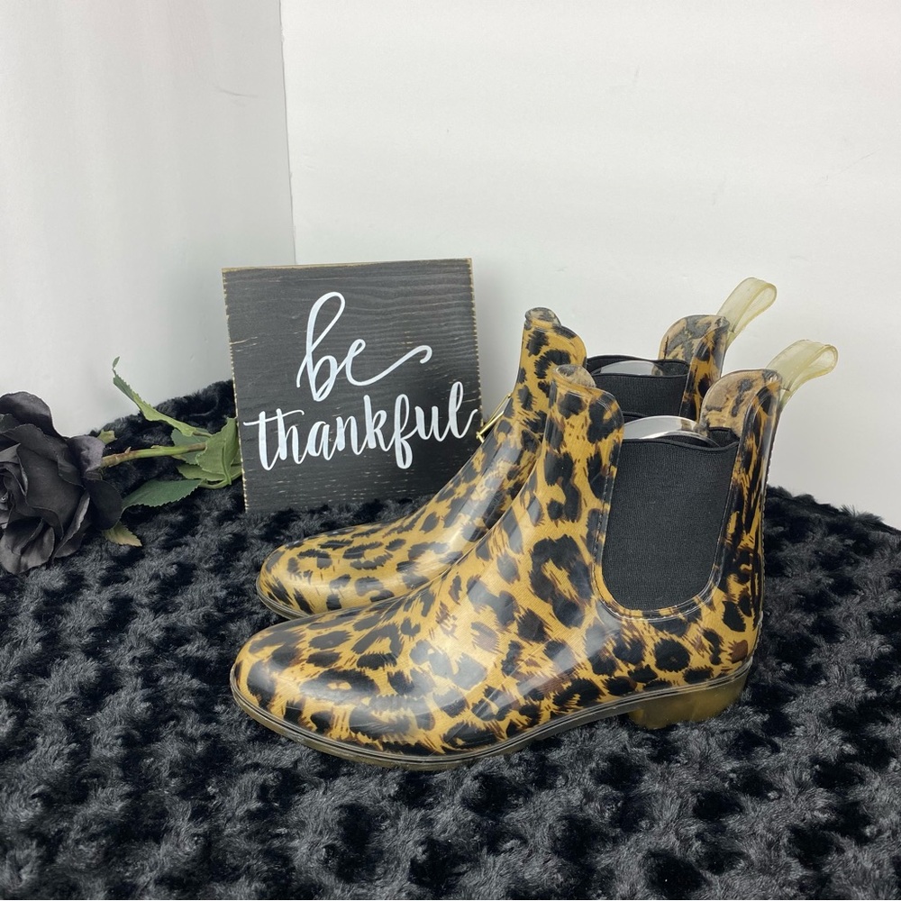 J. Crew Leopard Rain Boots